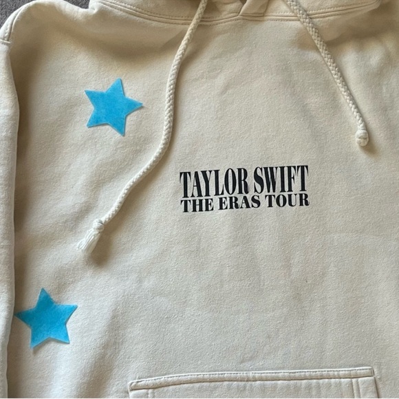 The Eras Tour Cream Hoodie Official Merch Merchandise Taylor Swift Sweatshirt - Picture 4 of 6
